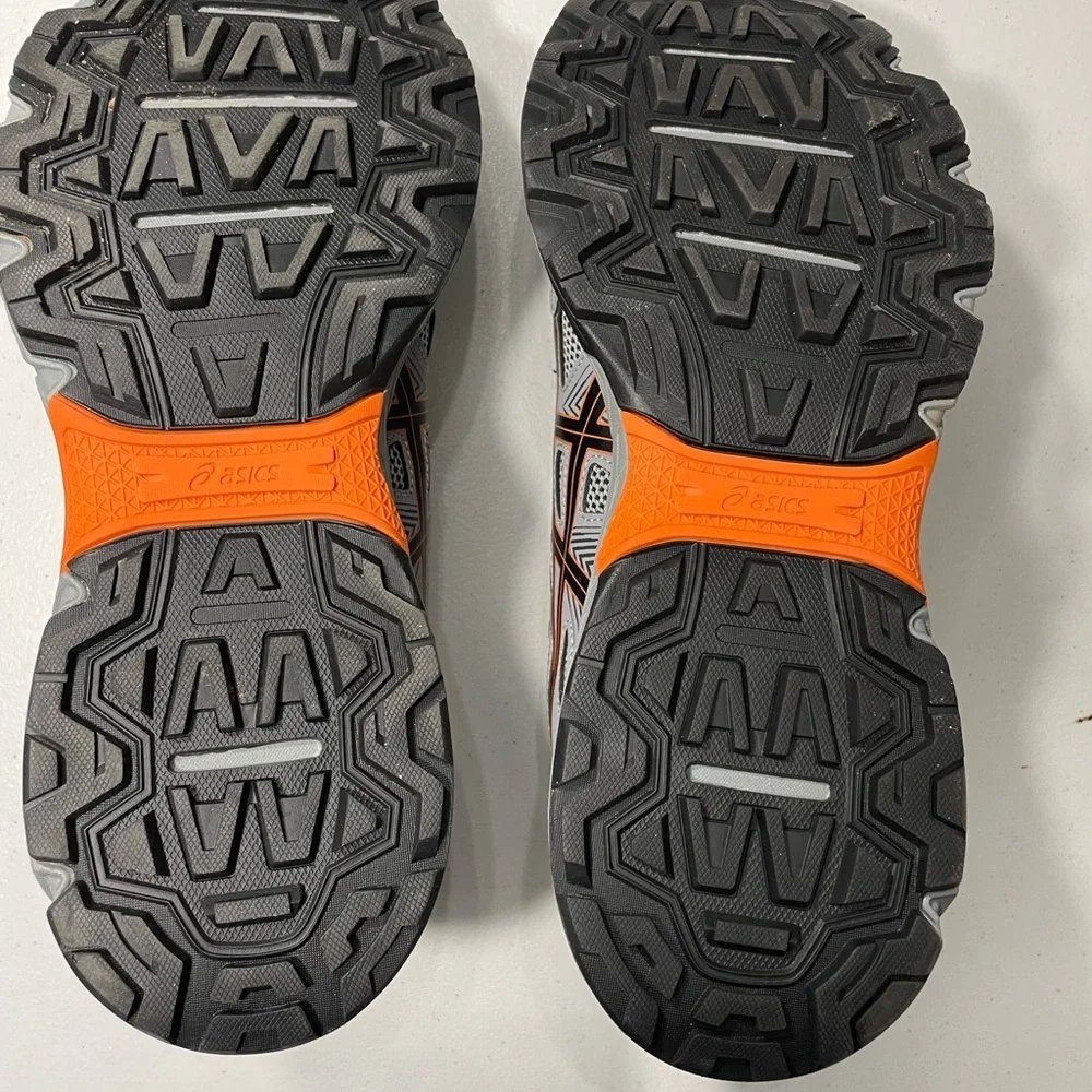 Asics Gray and Orange Gel-Venture 8 Running Sheet Rock Habanero Shoes Sz 13 SB-